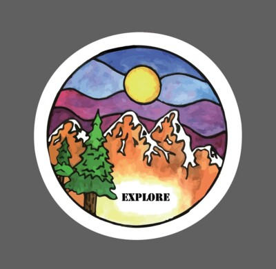 Explore Sticker Outdoors Nature Waterproof