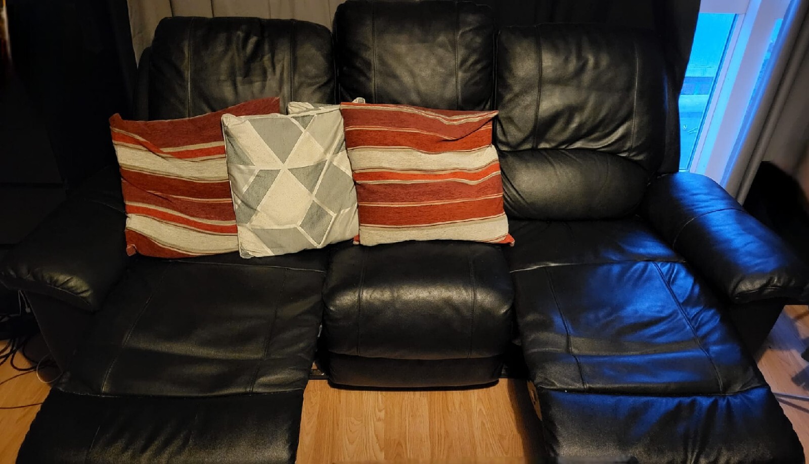 Black Leather Sofas eBay