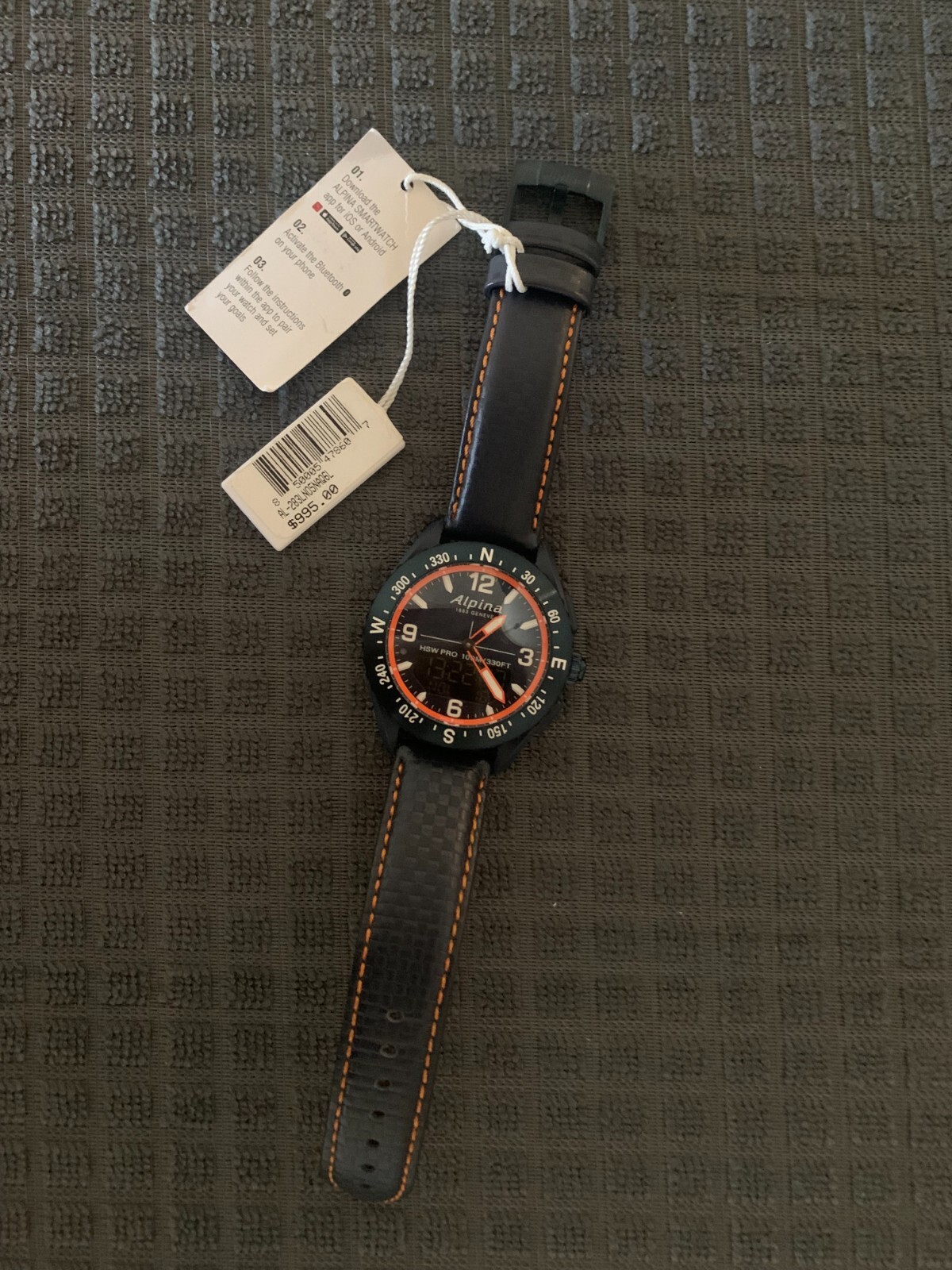 ALPINA ALPINER X AL-283LNO5NAQ6L NAVY BLUE ANALOG-DIGITAL SMARTWATCH 45 MM NEW