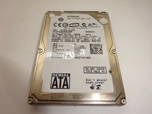 250 GB SATA NOTEBOOK FESTPLATTE HITACHI HTS545025B9SA00 2,5 ZOLL 5400RPM #NFP58