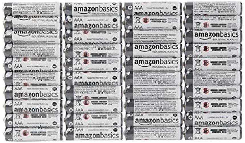 Amazon Basics AAA Industrial Alkaline Batteries   Pack of 40