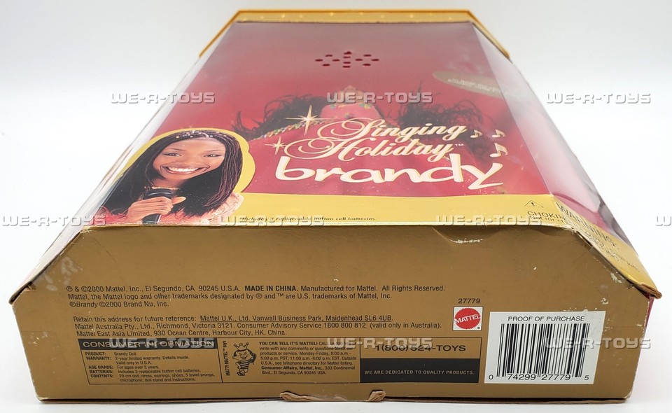Singing Holiday Brandy Doll 2000 Mattel 27779 NRFB eBay