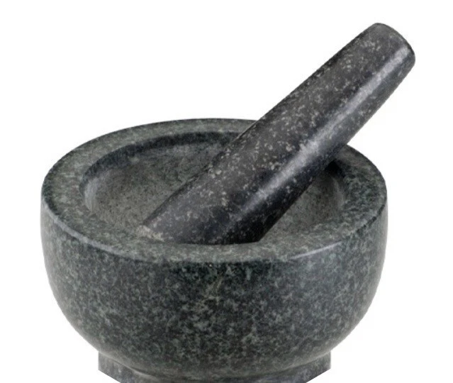 Granite Mortar and Pestle Set Stone Grinder NIB Vintage 1991 Magic,Herbs,Guac🥑