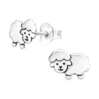 Ohrstecker Schaf 925 Sterling Silber Ohrringe Damen Kinder MäDchen Geschenk