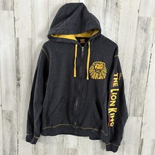 Disney The Lion King Broadway Musical Gray Yellow Zipper Hoodie Jacket SZ Large