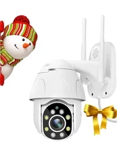 TourAlle Outdoor Camera Security System 1080P WiFi 2Way Audio Compatible W Alexa