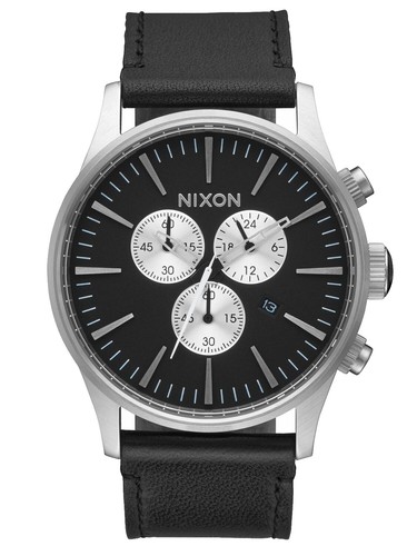 Nixon The Sentry Mens Watch 42mm Gray Dial Brown Leather Day Date New Battery Nixon The Sentry Mens Watch 42mm Gray Dial Brown Leather Day  main image 4