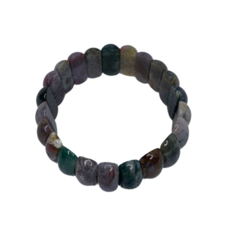 Stretchy Agate Gemstone Beaded Bracelet for Men and Women Jewelry Gift-image