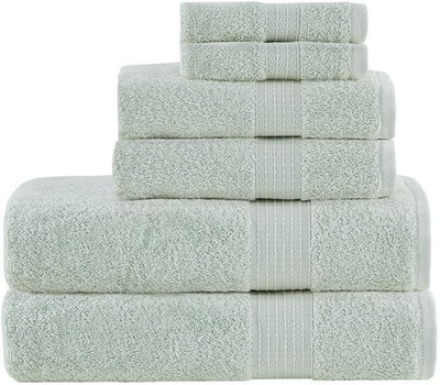 Madison Park Organic 100% Cotton Bathroom Towel Set, Hotel & Spa Quality Highly 