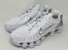 Nike Shox TL Mens White Metallic Silver AV3595-100 Sz 10