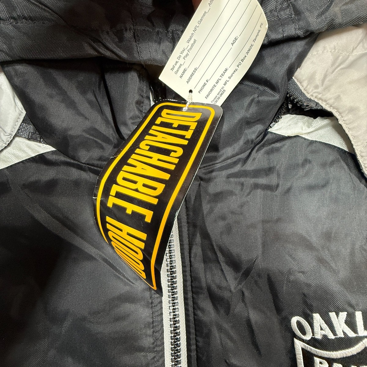 Vintage Las Vegas Oakland Raiders Jacket Men XXL Black Detachable