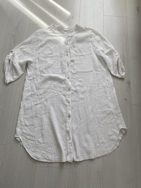 Women Ecco Dress White Cotton 40 / L / 48