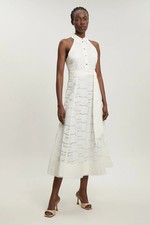 Karen Millen Midi Dress Womens Relaxed Luxe Dresses