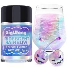 Iridescent Rainbow Edible Glitter - 5g Food Grade Cake