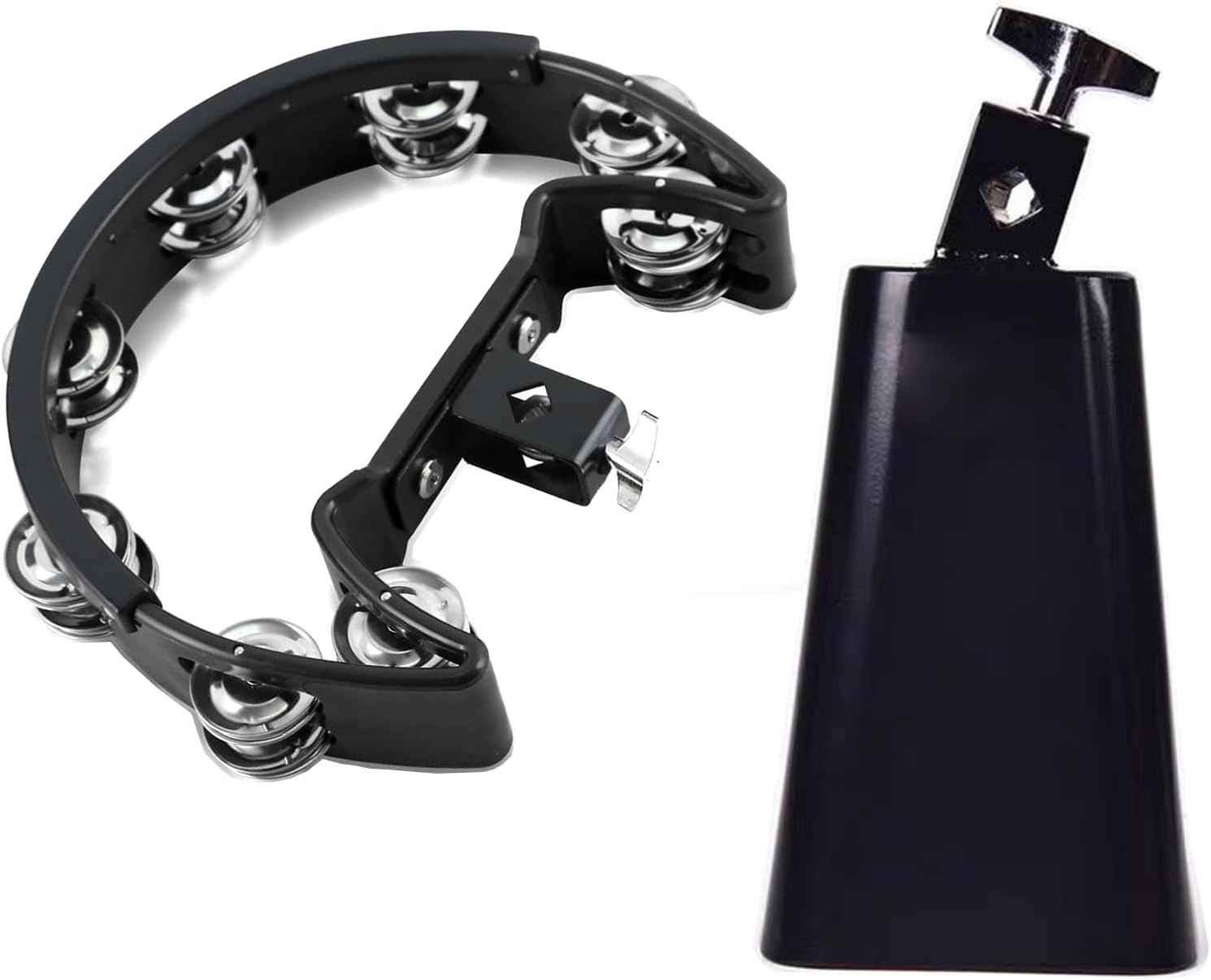 Tambourine and Cowbell Kit for Drum Set