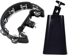 Tambourine and Cowbell Kit for Drum Set