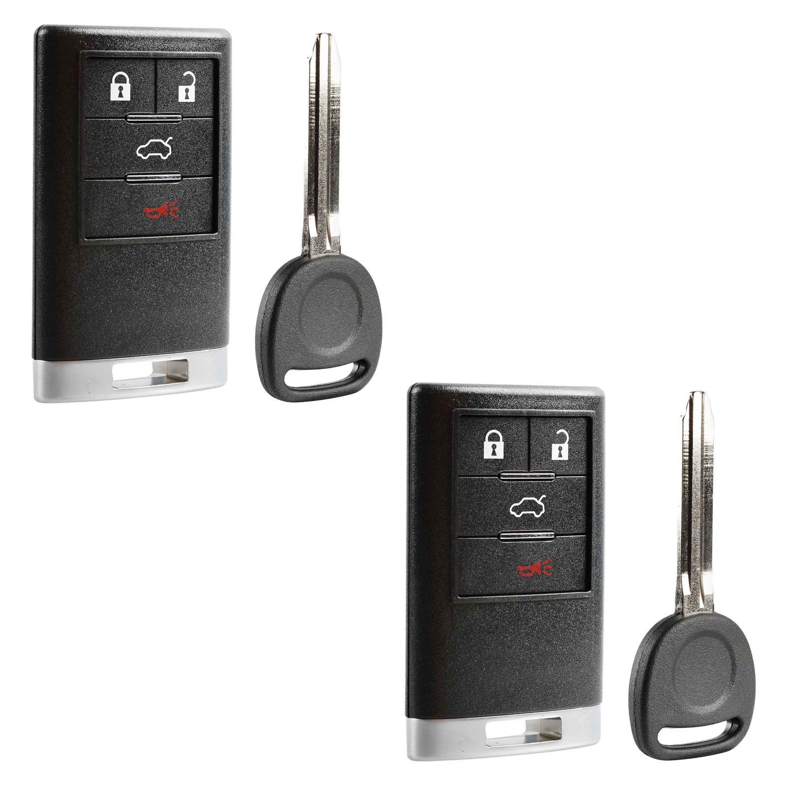 2 For 2008-2013 B111-PT Key Replacement + Remote Key Fob for Cadillac OUC6000066