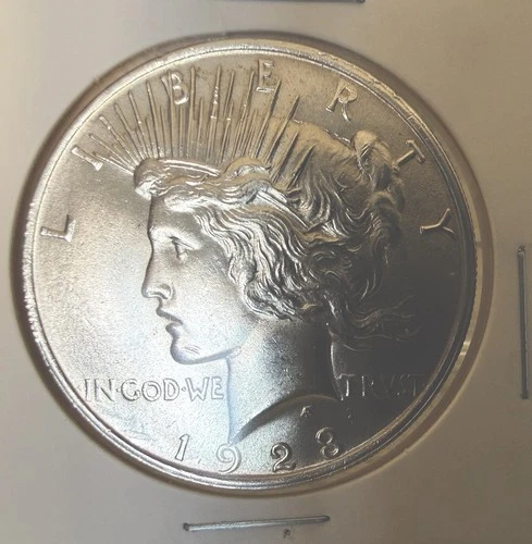 1923 USA Peace Dollar 90% Silver - KM 150 - Unrated/Uncertified  XF