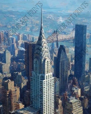 Chrysler Building NYC Skyline Painting Print – 3 Sizes - New York City Wall Art