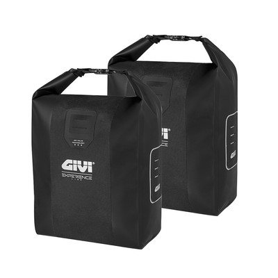 Paire Sacs Latéraux Rigides ABS Noir Mat 25L X2 – Valises Moto Custom Avec Serrure Clé Et Supports Métal, 43x19x31 Cm