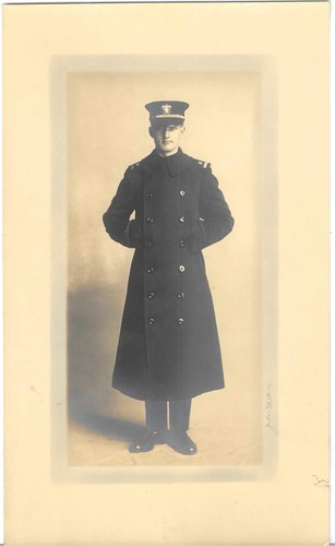 WWI Era US Naval Aviator Studio Portrait Reserve Japan 1920s Navy Photo Antique