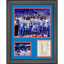 Framed Oklahoma City Thunder 20242025 Western Conference Finals Champions 11