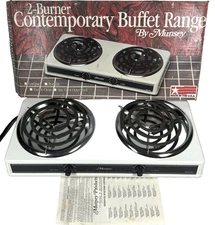 Vintage Munsey Table Top Two Burners Buffet Range - Model 902