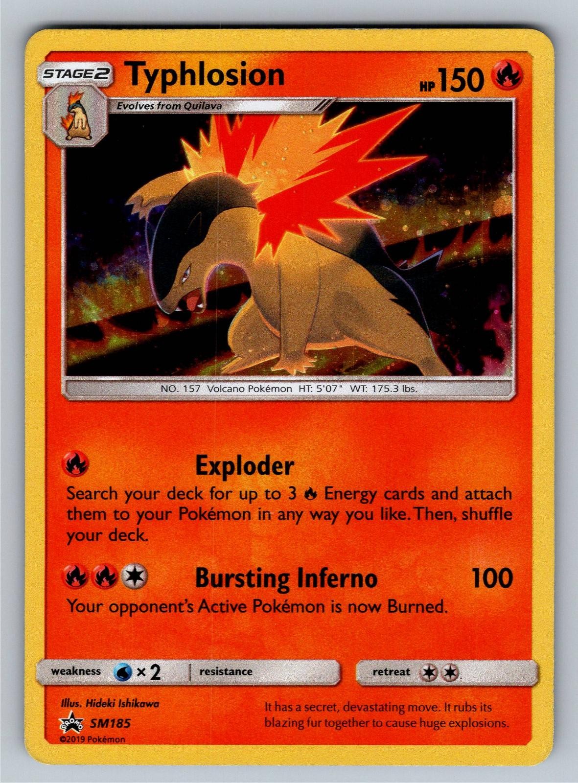 Typhlosion - SM185 Holo Promo Sun & Moon Promo Pokemon Lightly Played
