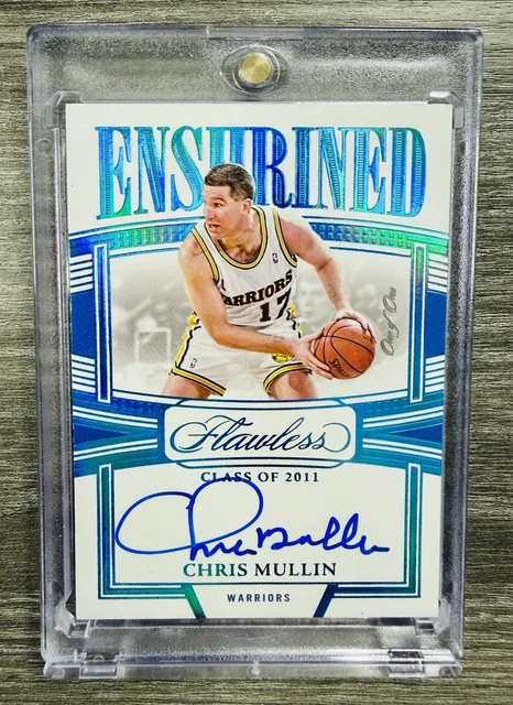 Chris Mullin 2022-23 Panini Flawless Warriors HOF Enshrined Auto Platinum # 1/1