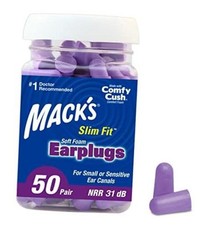 Mack's Slim Fit Soft Earplugs, 50 Pair - Small Ear Plugs for Sleeping, Foam
