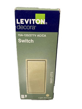 Leviton 05601-2TS Light Almond 1-Pole Rocker AC Quiet Switch- New, FREE shipping