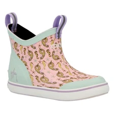 XTRATUF Youth ADB Guy Harvey 4in Ballerina Pink/Seahorse Ankle Deck Boots