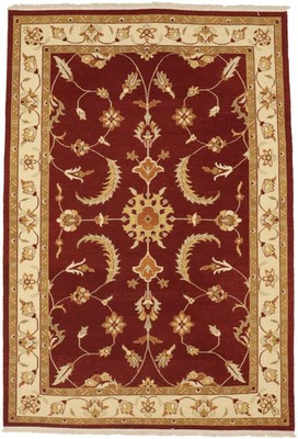 Hand-Knotted Sumak Oriental Rug Floral Partially Woven Decor Carpet 6'7X9'6 ft
