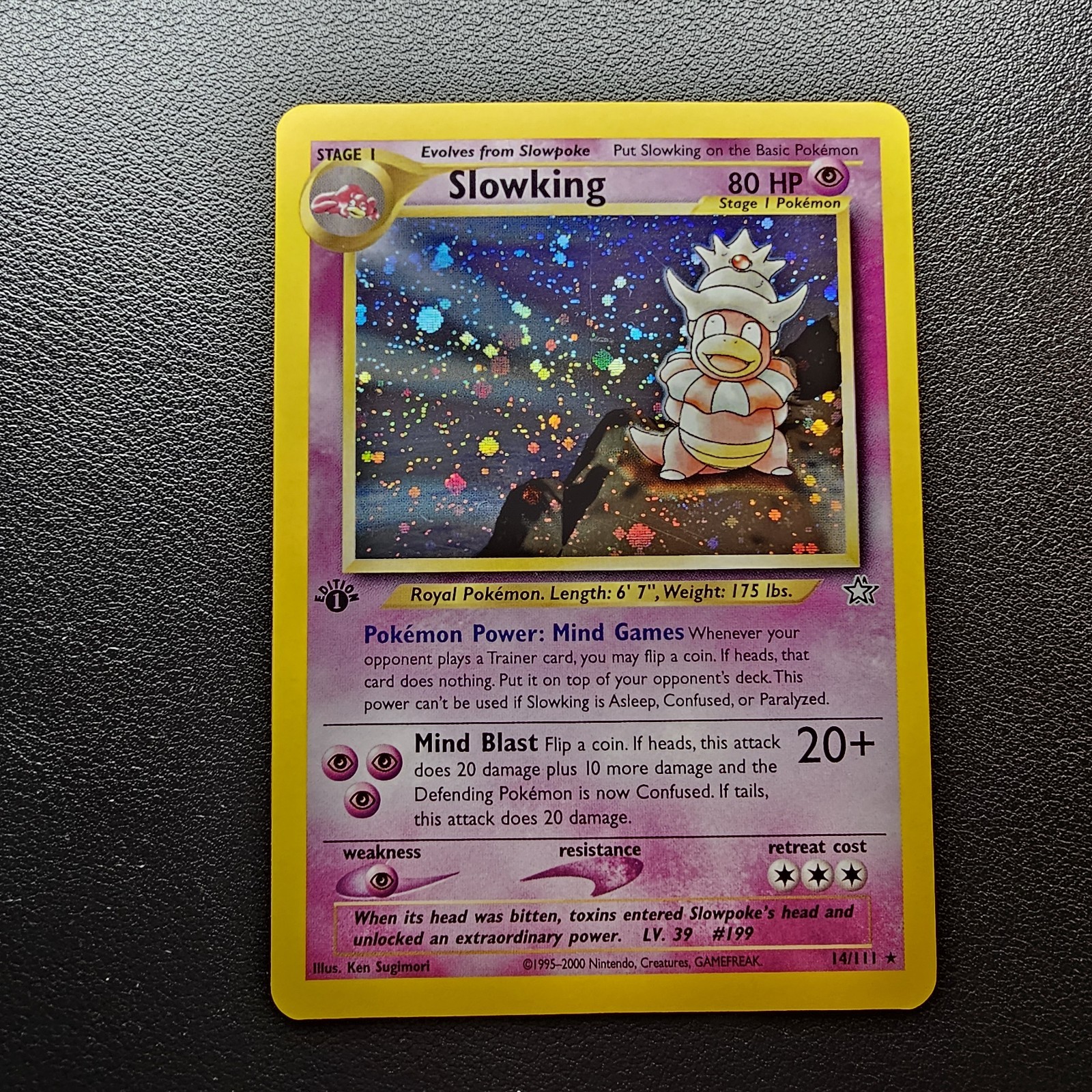 First Edition Slowking 14/111 Neo Genesis Holo Vintage Pokemon NM