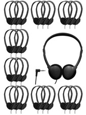 50 Pack Bulk Headphones for School Classroom, Adjustable On-Ear Headsets Wire...