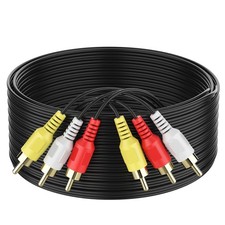Audio Video RCA Cable, 25FT 3RCA to 3RCA Composite AV Cable Compatible with S...