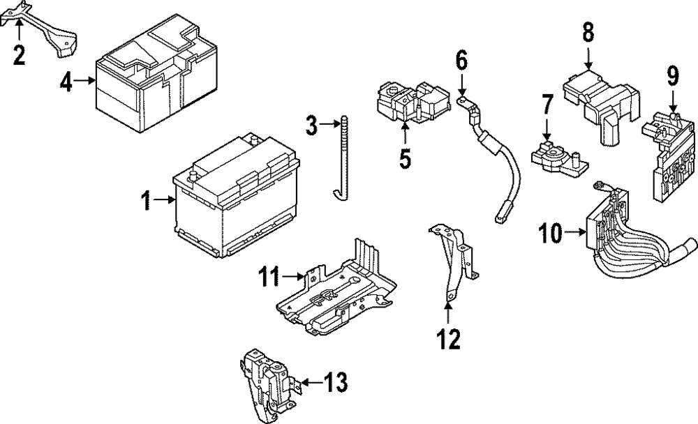 Genuine Nissan Battery Tray 64860-6SA0B