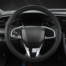 Thin Car Steering Wheel Cover, Universal 14.5-15 inch Nappa Leather Steering ...