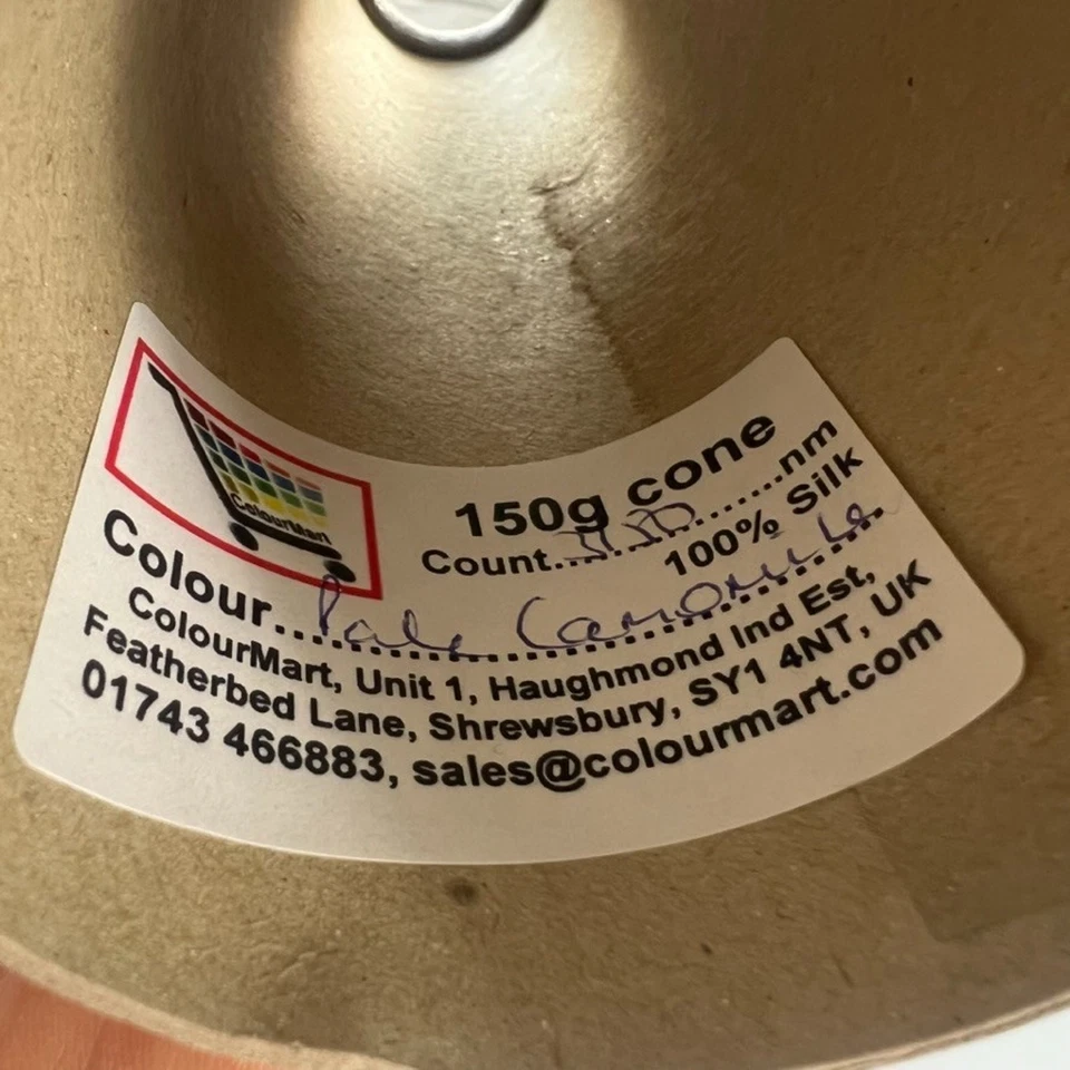 150g ColourMart Cone 3/80 NM 100% Silk Thread Color Pale Camomille - Image 3 of 4