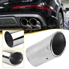Car Rear Exhaust Pipe Tail Muffler Tip Stainless-Steel For Audi Q7 2009-21 UK