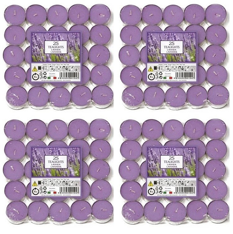 Price's Candles Lavender Scented Tealights Pack of 25 | Lavender fragrance, long-burning wax, ambient lighting, decorative home décor, ideal for relaxation, gifting and everyday use - Image 5
