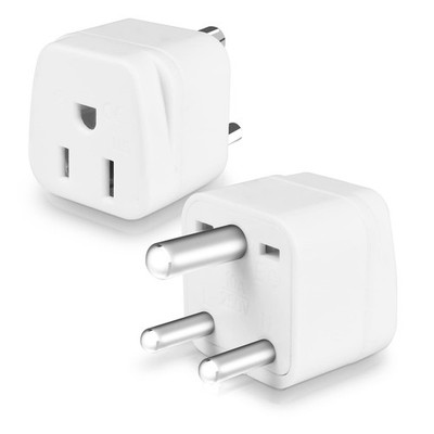US to India Plug Adapter,Type D Adapter Power Adapte White 