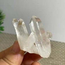 33g  White Clear Quartz Crystal Cluster Rough Healing Specimen
