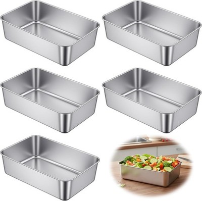 6PCS Loaf Pans for Baking Bread, 8 x 5 Inch Stainl Steel