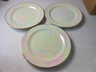 VTG 6pc Moonglow Shell Pearl Iridescent Nautilus Pastel Dinner Plates 8"