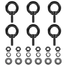 6Pcs M4x12mm 304 Stainless Steel Lifting Shoulder Eye Bolt with Nut Washer Set
