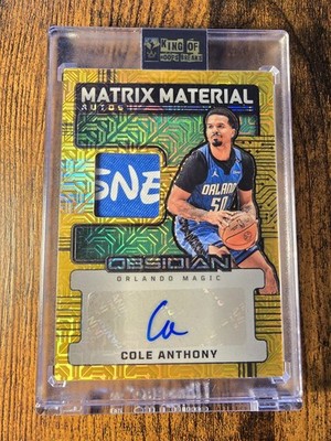 Cole Anthony /10 Disney Patch Autograph Electric Etch Gold Panini Obsidian 2025