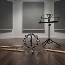 Hi-Hat Tambourine Easy to Install Mountable Hi-Hat Tambourine Metal Jingling