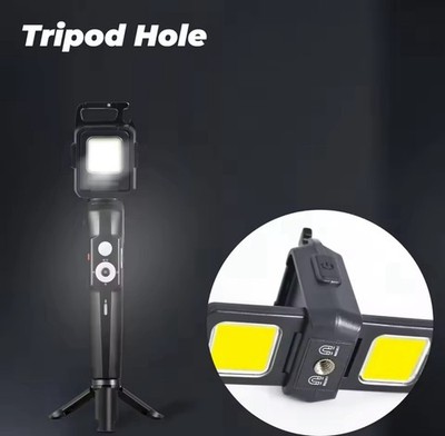 2-Sided Cob Keychain Work Light Rechargeable Foldable W/Bottle Opener