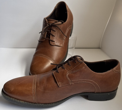 Men s Johnston Murphy Lace Up Dress Casual Shoes Sheep Skin 9.5M Dual Width Size
